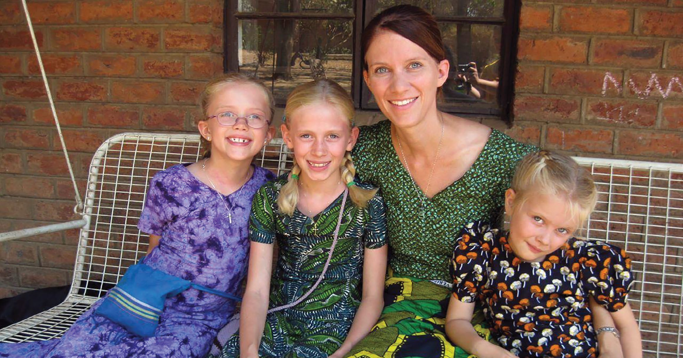 Family portrait of Katie Keranen and her three children.
