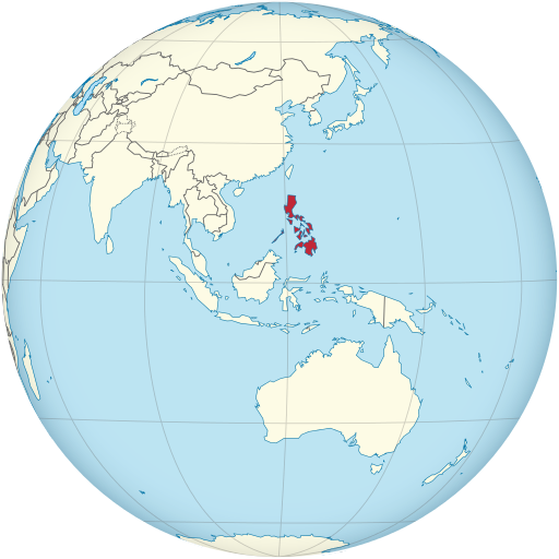 The Philippines on the globe