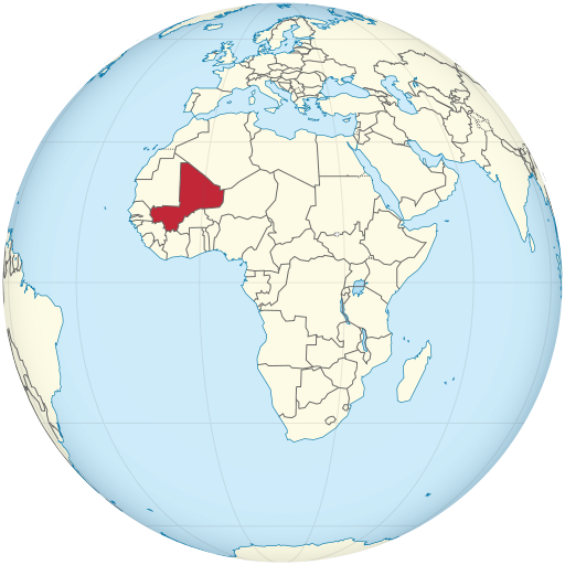 Botswana Highlighted on Map
