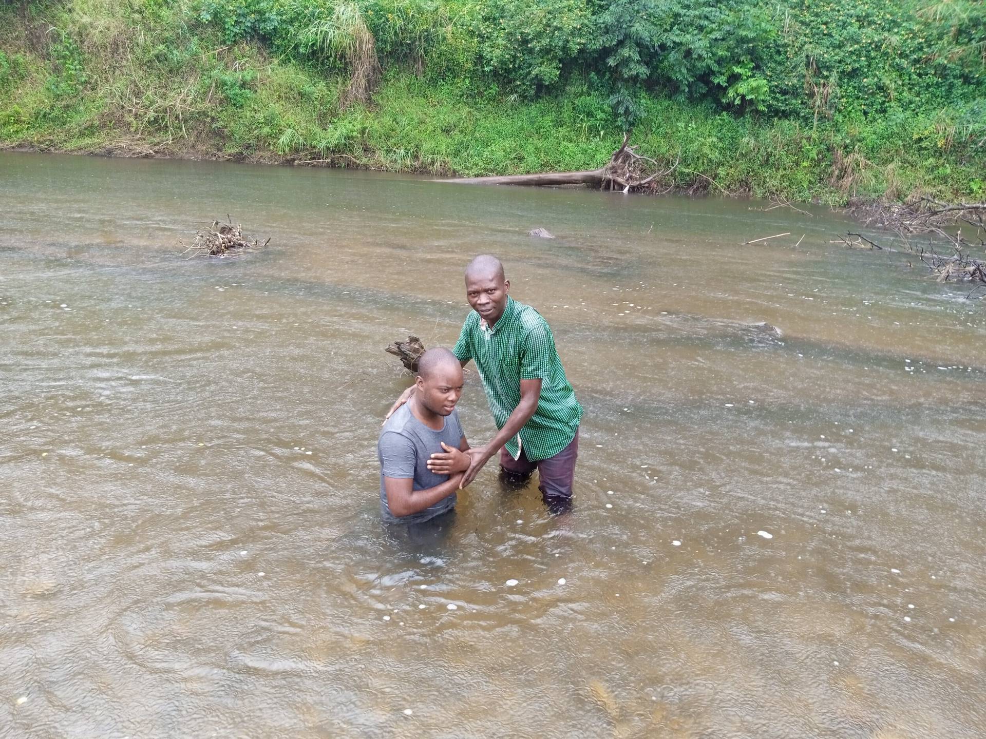 A baptism in Malawi