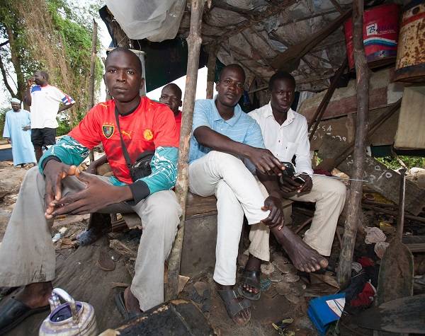 Men sitting in Cameroon